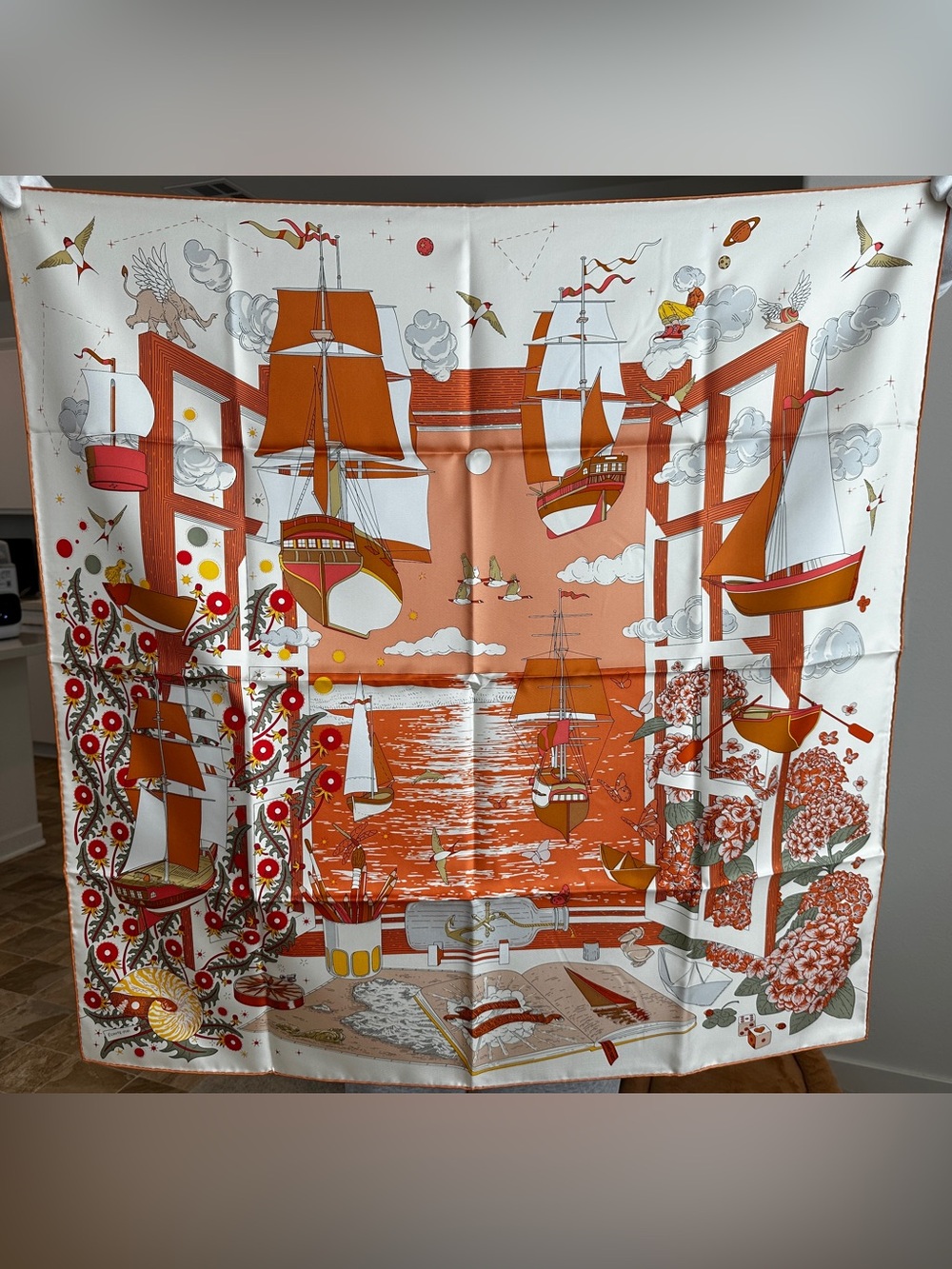 Hermes L'Esprit s'Envole scarf 90
